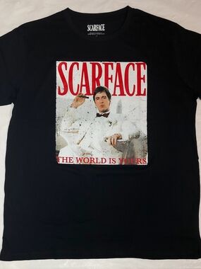 Scarface Tony Montana The World Is Yours Graphic Tee